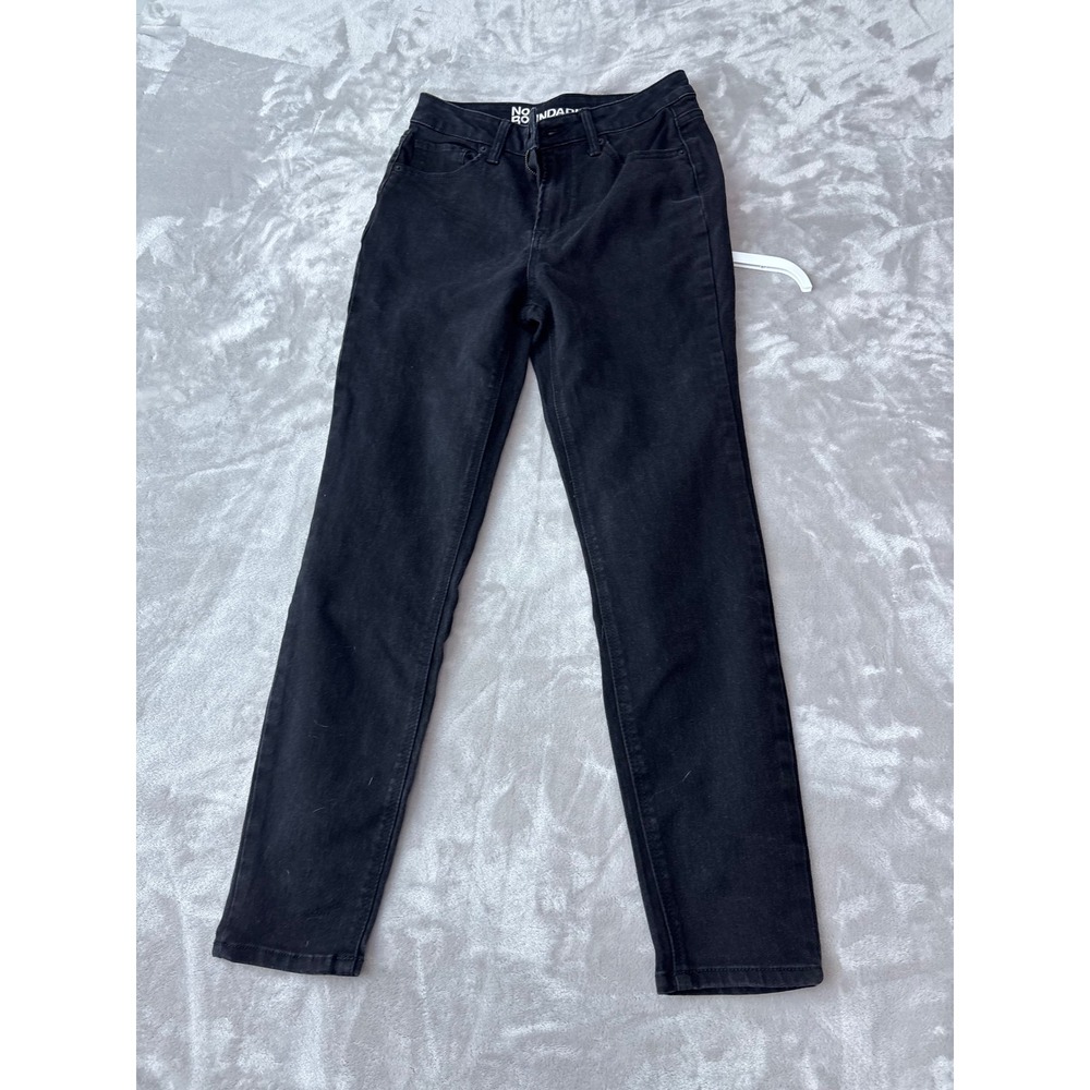 No Boundaries Black Skinny Jeans Womens Size 6 Recycled Polyester Stretch Denim
